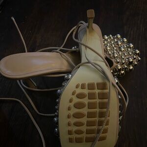 Studded heel sandals